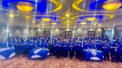 Jajaran pengurus DPP, pengurus DPD, Ketua dan Sekretaris DPC se-Kalimantan Barat, anggota fraksi DPRD provinsi, serta DPRD kabupaten/kota dari Partai Demokrat foto bersama pada pembukaan Rapat Kerja Daerah (Rakerda) Dewan Pimpinan Daerah (DPD) Partai Demokrat Kalimantan Barat menggelar di Pontianak