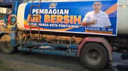 Kemarau Mengering, Satarudin Salurkan Air Bersih untuk Warga Pontianak Utara